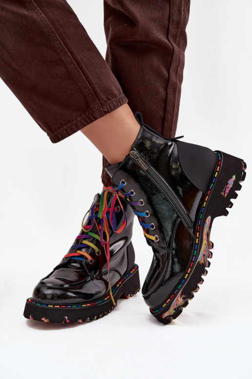   Laque Naiste poolsaapad Artiker 57C0064 Must