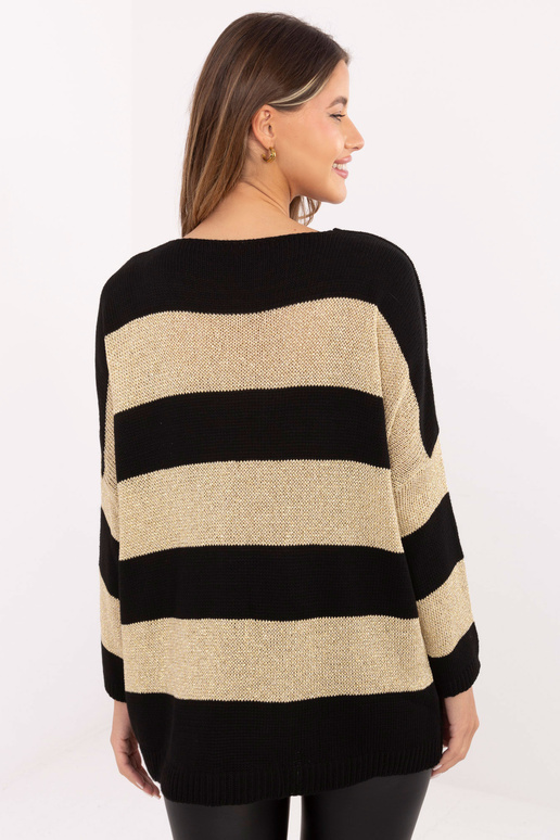 Kampsun musta ja kuldse tooniga