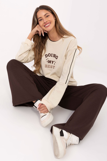 Tumedad pruunid vabaaja püksid 2