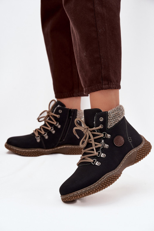 voodriga Naiste poolsaapad jalanõud  Must Zenaya