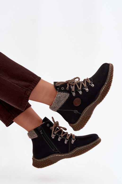 voodriga Naiste poolsaapad jalanõud  Must Zenaya