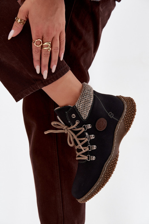 voodriga Naiste poolsaapad jalanõud  Must Zenaya