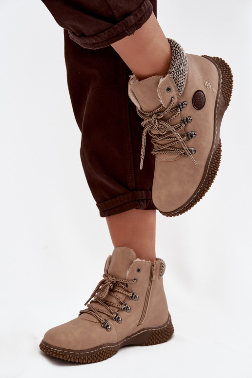 voodriga Naiste poolsaapad jalanõud  beeži värvi Zenaya