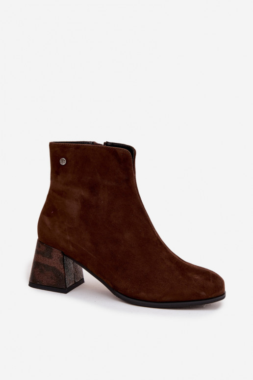   seemisnakhsed Naiste poolsaapad  K7202-02 Czekoladowe