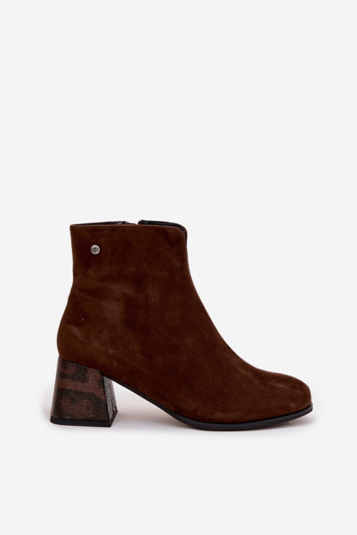   seemisnakhsed Naiste poolsaapad  K7202-02 Czekoladowe