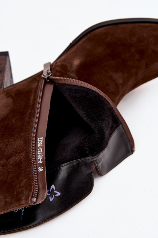   seemisnakhsed Naiste poolsaapad  K7202-02 Czekoladowe