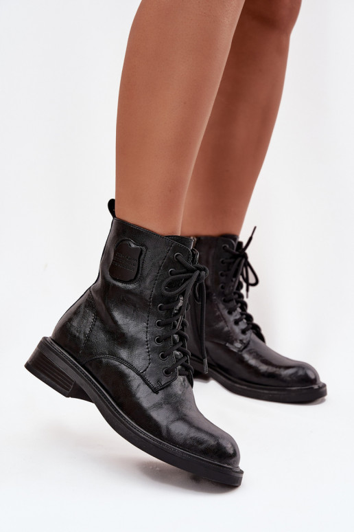 naiste saapad säärsaapad   Detalem  K7180-01 Must