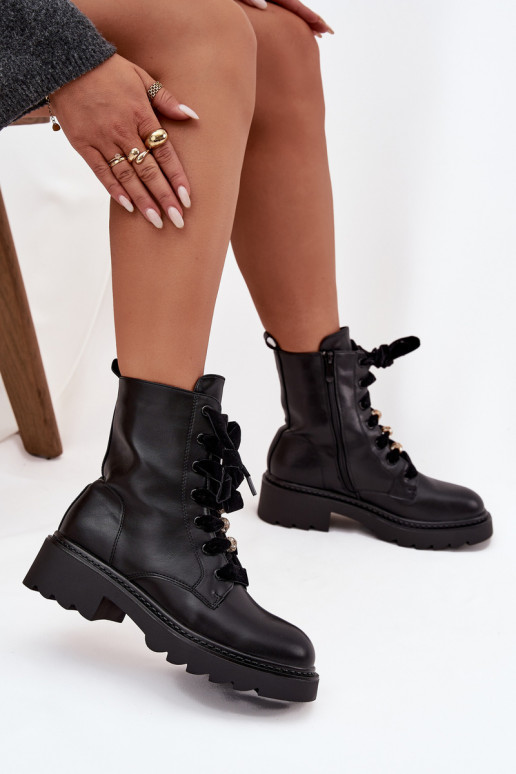 voodriga Naiste poolsaapad  m Must Elindra