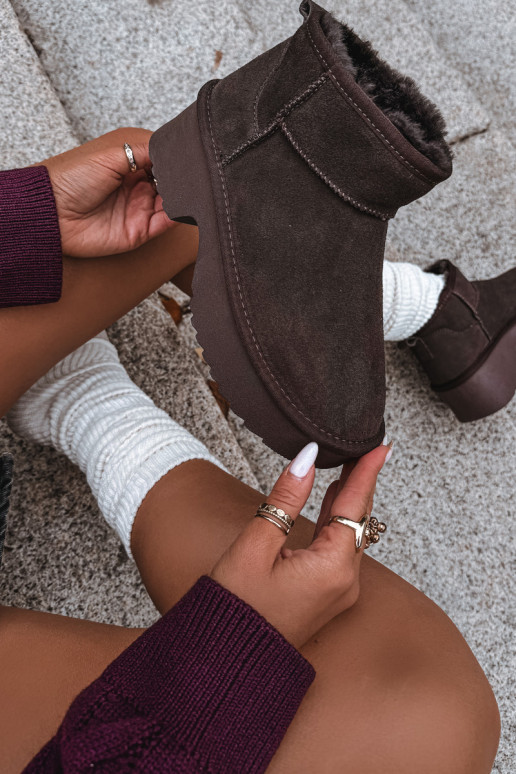 nööpidega lumesaapad Pealiste omadPealturalnego seemisnakhsedu voodriga karusnahaga Czekoladosissee Milora