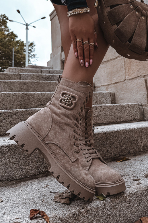 Naiste poolsaapad Wokrery    voodriga beeži värvi Kalindra