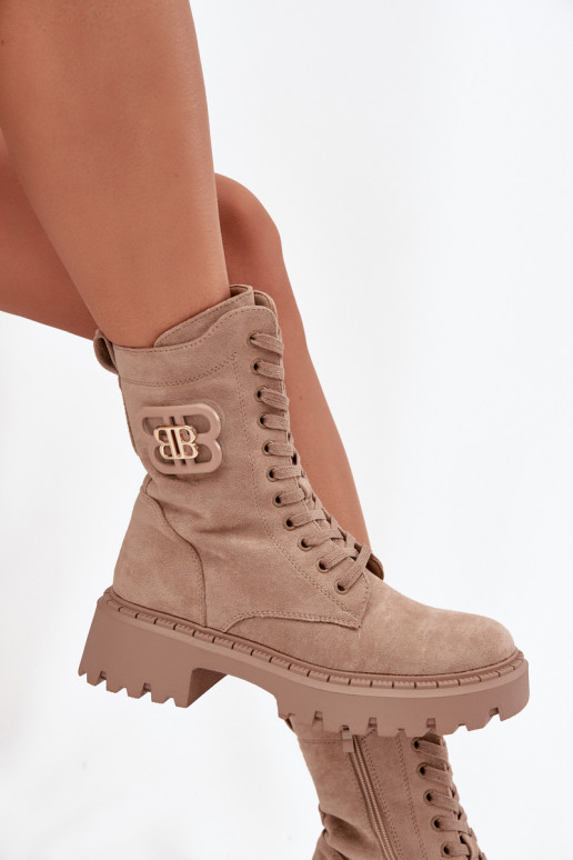 Naiste poolsaapad Wokrery    voodriga beeži värvi Kalindra