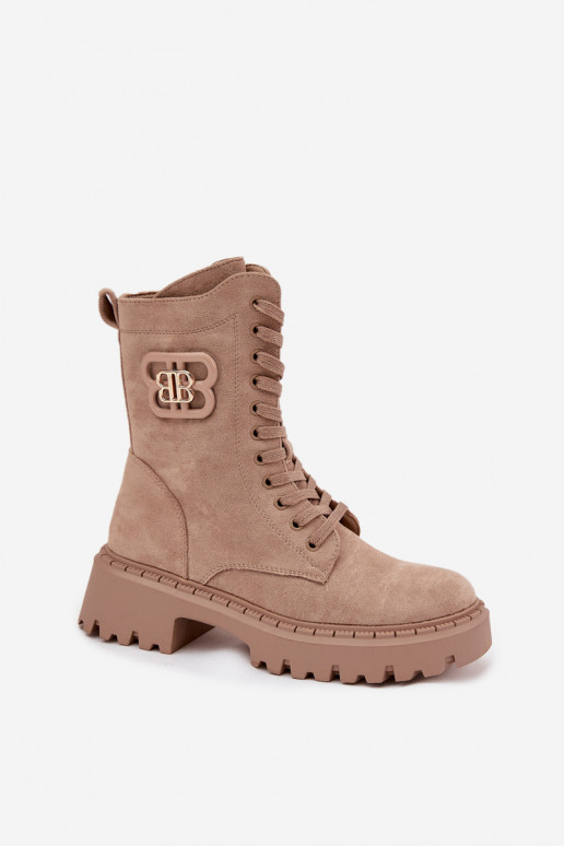 Naiste poolsaapad Wokrery    voodriga beeži värvi Kalindra