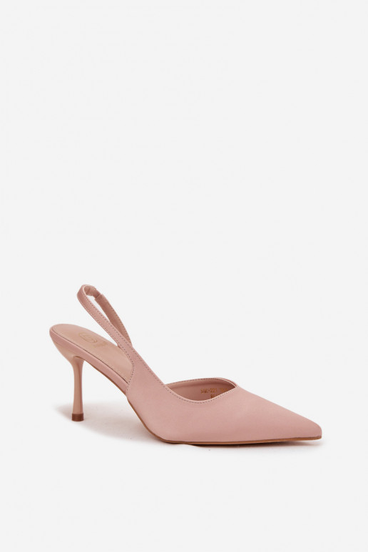 kõrge kontsaga Z Odkrytymi Piętami beeži värvi Lenira