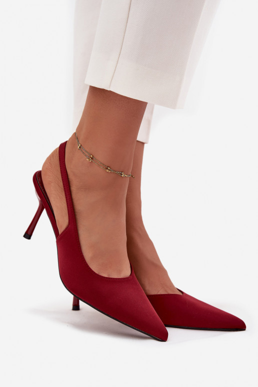 kõrge kontsaga Z Odkrytymi Piętami bordoo-värvi Lenira