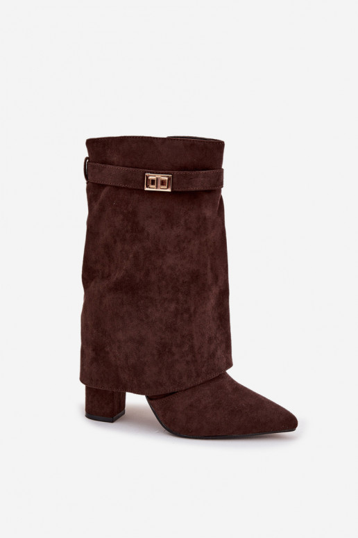 voodriga Pealiste poolsaapad dekoreeritud kontsaga Czekoladosissee Luvielle voodriga Pealiste poolsaapad dekoreeritud kontsaga Czekoladosissee Luvielle