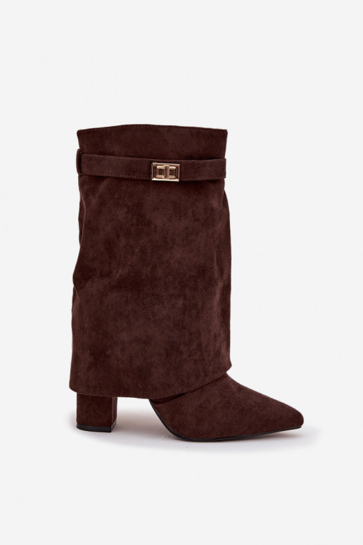 voodriga Pealiste poolsaapad dekoreeritud kontsaga Czekoladosissee Luvielle voodriga Pealiste poolsaapad dekoreeritud kontsaga Czekoladosissee Luvielle