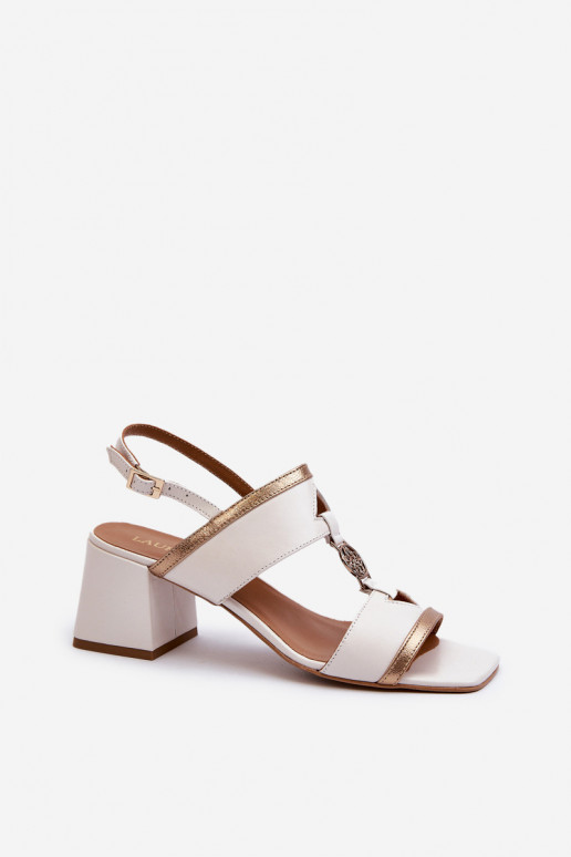 Elegantsed sandaalid  Laura Messi 2768 valget värvi   Elegantsed sandaalid  Laura Messi 2768 valget värvi