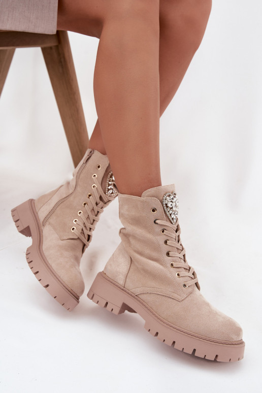 saapad Pealiste omad kristallidega Peal Języku Elevandiluu värvi Rosira