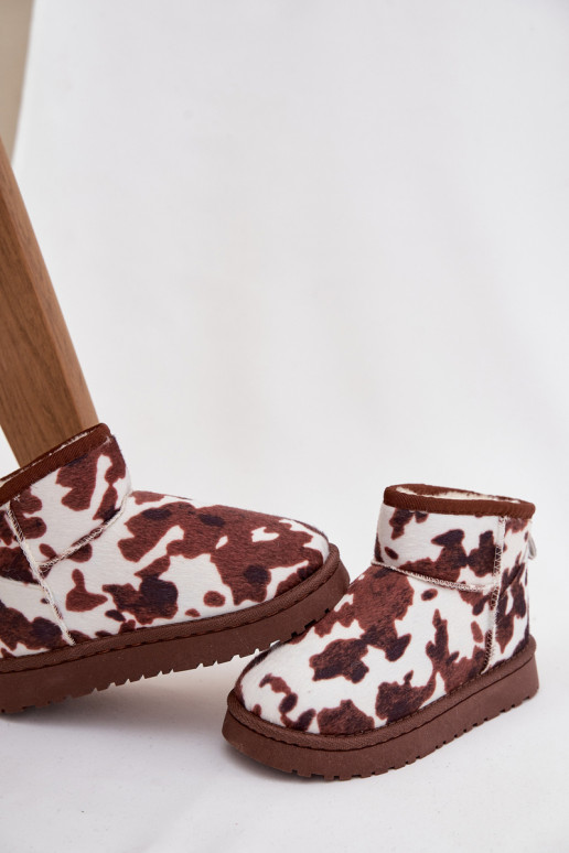 nööpidega lumesaapad Laste jalanõud  voodriga karusnahagaŁaty Valget-pruunid värvi Mireya