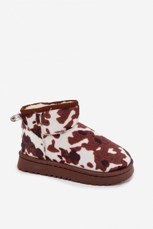 nööpidega lumesaapad Laste jalanõud  voodriga karusnahagaŁaty Valget-pruunid värvi Mireya