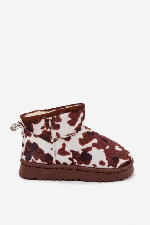 nööpidega lumesaapad Laste jalanõud  voodriga karusnahagaŁaty Valget-pruunid värvi Mireya