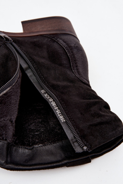 Naiste poolsaapad   voodriga Must Gracia