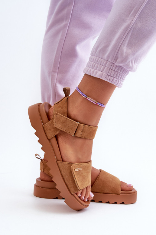  Seemisnahast kingad platvormiga Big Star NN274705 pruunid värvi