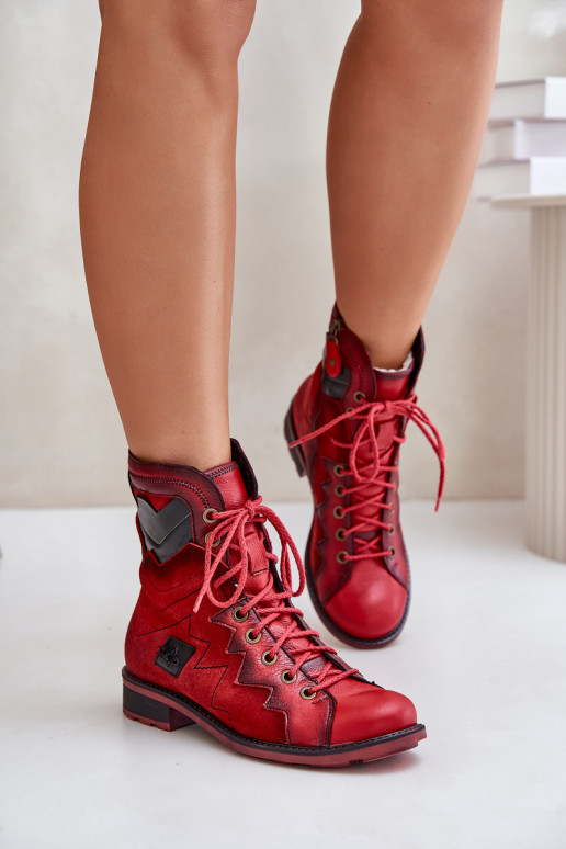 voodriga Naiste poolsaapad laiade nööridega  06106-08 runased   voodriga Naiste poolsaapad laiade nööridega  06106-08 runased