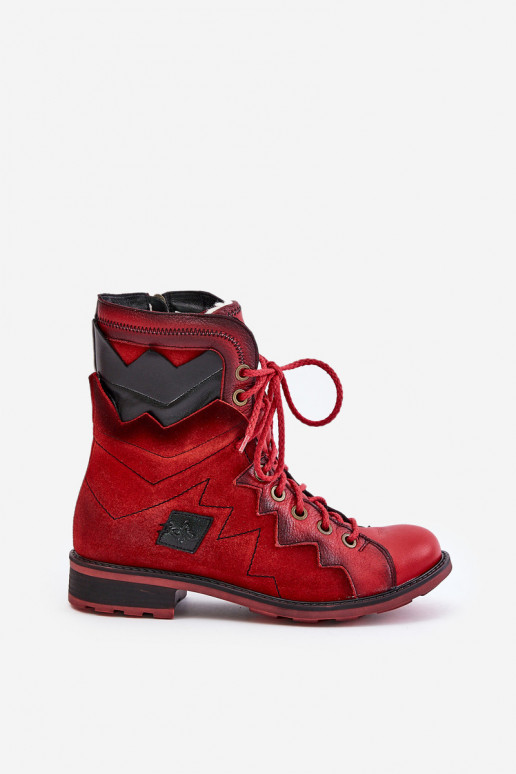 voodriga Naiste poolsaapad laiade nööridega  06106-08 runased   voodriga Naiste poolsaapad laiade nööridega  06106-08 runased