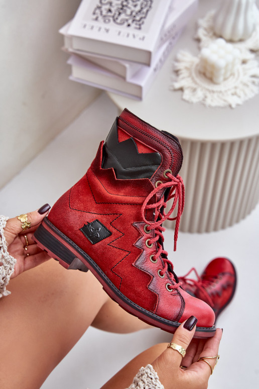 voodriga Naiste poolsaapad laiade nööridega  06106-08 runased   voodriga Naiste poolsaapad laiade nööridega  06106-08 runased