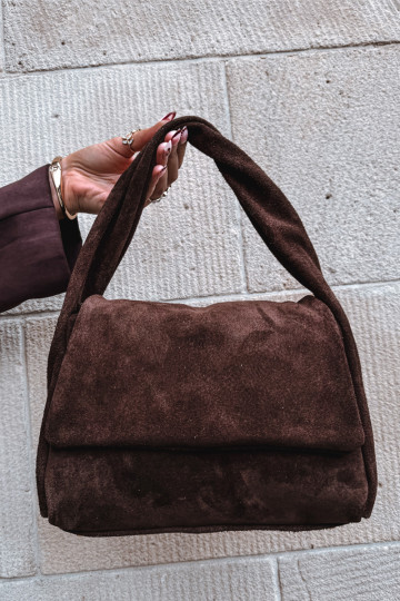 Skórzana Zamszowa Käekott Czekoladowa Monelle 2