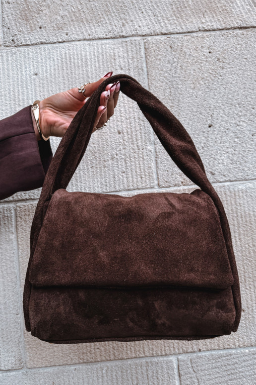 Skórzana Zamszowa Käekott Czekoladowa Monelle