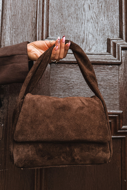 Skórzana Zamszowa Käekott Czekoladowa Monelle