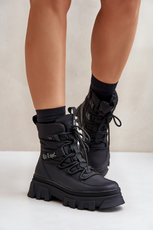 nööpidega lumesaapad   Lee Cooper LCJ-24-47-3144 Must nööpidega lumesaapad   Lee Cooper LCJ-24-47-3144 Must