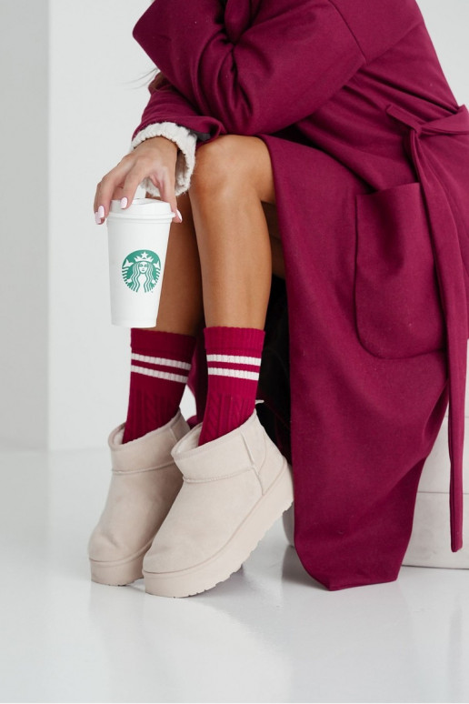 Sokid  Warkocz Triipudega bordoo-värvi Sokid  Warkocz Triipudega bordoo-värvi