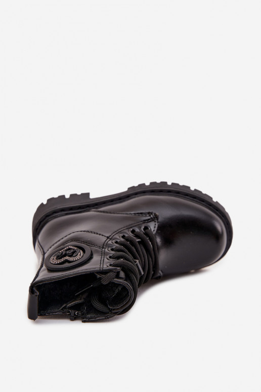 Naiste poolsaapad Laste voodriga karusnahaga kaunistustega LOVE Must Rosaira