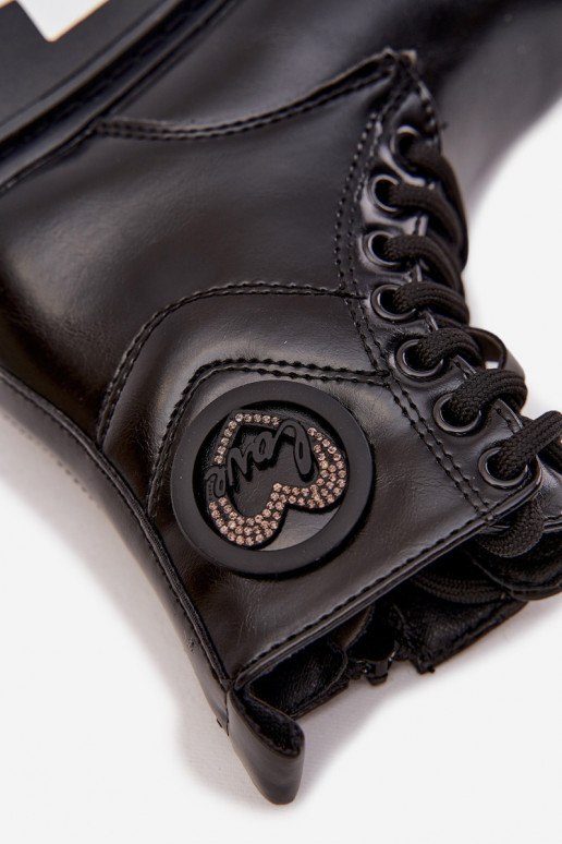 Naiste poolsaapad Laste voodriga karusnahaga kaunistustega LOVE Must Rosaira