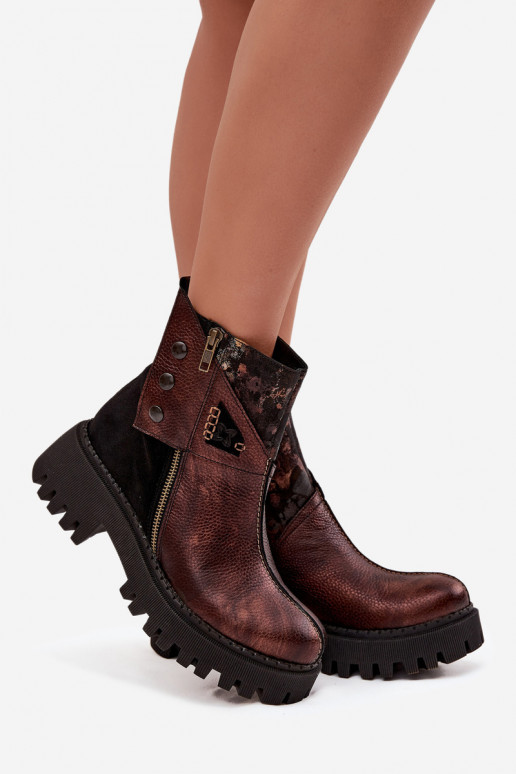 voodriga Naiste poolsaapad platvormiga   06140-02 pruunid värvi   voodriga Naiste poolsaapad platvormiga   06140-02 pruunid värvi