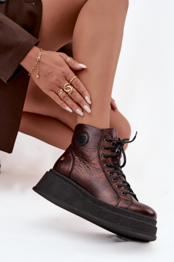 naiste saapad platvormiga  06309-32  Brąz