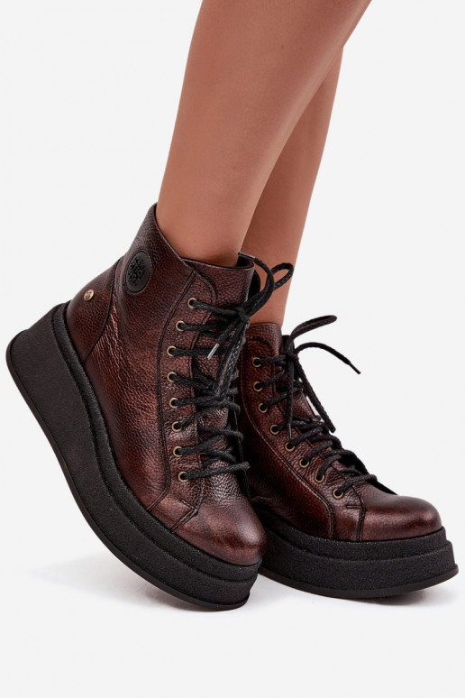 naiste saapad platvormiga  06309-32  Brąz naiste saapad platvormiga  06309-32  Brąz