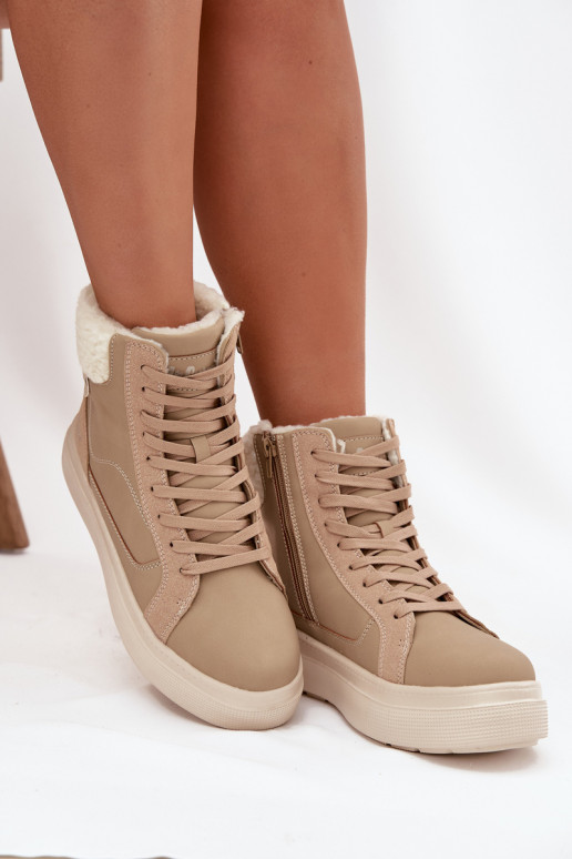 talvesaapad  soojad saapad Lee Cooper LCJ-25-01-3736 beeži värvi talvesaapad  soojad saapad Lee Cooper LCJ-25-01-3736 beeži värvi