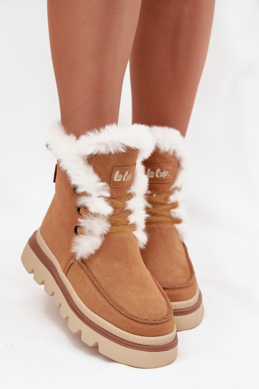 nööpidega lumesaapad  Z Naturalnego Zamszu Lee Cooper LCJ-25-01-3738 Camel nööpidega lumesaapad  Z Naturalnego Zamszu Lee Cooper LCJ-25-01-3738 Camel