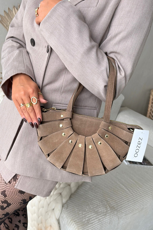 Käekott Z Naturalnego Zamszu elevandiluu värvi Marivane Käekott Z Naturalnego Zamszu elevandiluu värvi Marivane