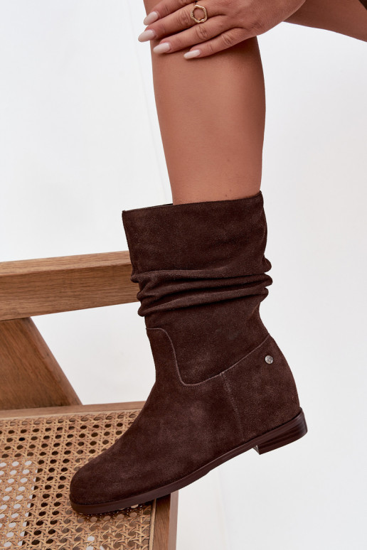 Seemisnahast kingad   voodriga  K7211-02 Czekoladowe   Seemisnahast kingad   voodriga  K7211-02 Czekoladowe