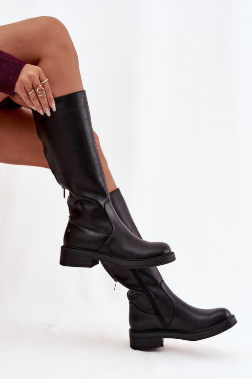 Naiste pika säärega saapad  A7164-01 Must   Naiste pika säärega saapad  A7164-01 Must