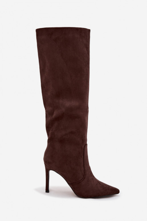 voodriga naiste pika säärega saapad kõrge jämeda kontsaga Z u Czekoladowe Rosavine voodriga naiste pika säärega saapad kõrge jämeda kontsaga Z u Czekoladowe Rosavine