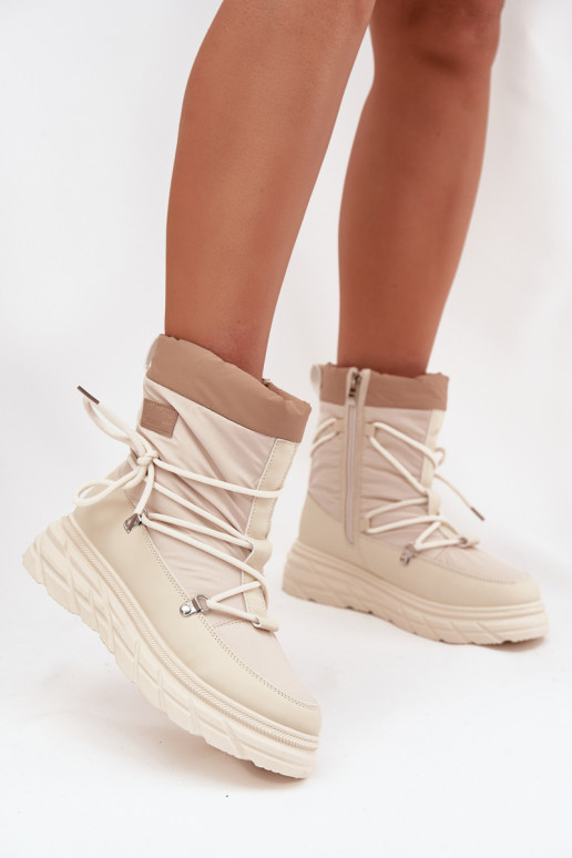 nööpidega lumesaapad   Lee Cooper LCJ-25-44-3931 beeži värvi nööpidega lumesaapad   Lee Cooper LCJ-25-44-3931 beeži värvi