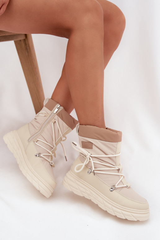 nööpidega lumesaapad   Lee Cooper LCJ-25-44-3931 beeži värvi nööpidega lumesaapad   Lee Cooper LCJ-25-44-3931 beeži värvi