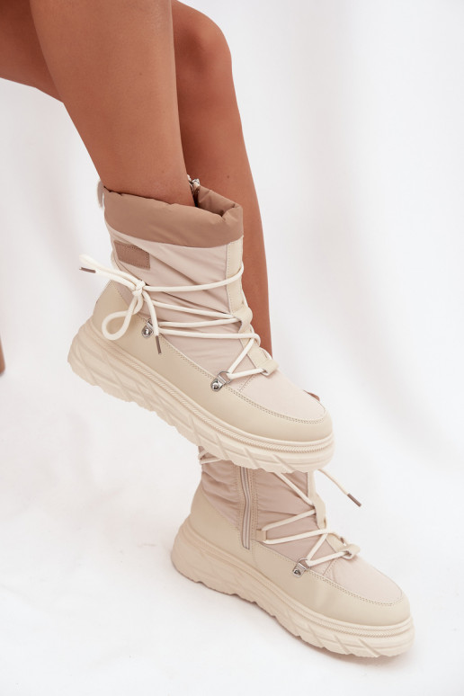 nööpidega lumesaapad   Lee Cooper LCJ-25-44-3931 beeži värvi nööpidega lumesaapad   Lee Cooper LCJ-25-44-3931 beeži värvi