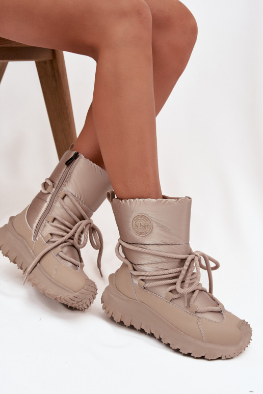 nööpidega lumesaapad platvormiga Lee Cooper LCJ-25-12-3663 beeži värvi-Kuldset värvi   nööpidega lumesaapad platvormiga Lee Cooper LCJ-25-12-3663 beeži värvi-Kuldset värvi